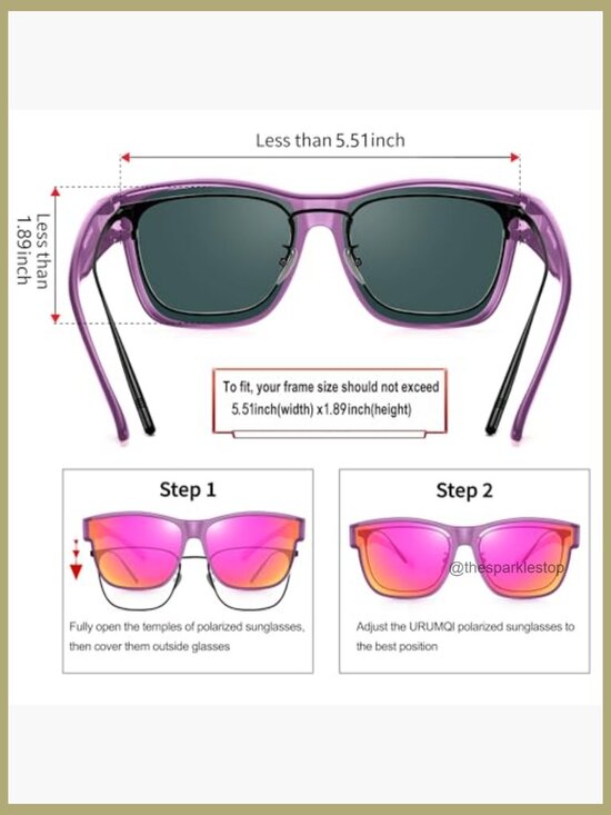 Polarized Fit Over Sunglasses UV400 Protection Oversized Square TR90 main image 6